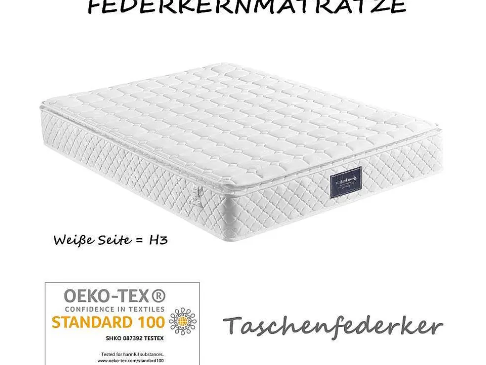 Clearance 140 X 200 Cm Matras Met 7-Zone Pocketveren En Hr-Foam, 25 Cm Dik - Merax Latex Matras