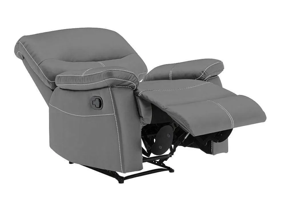 Cheap 3+1 Zitbank In Grijze Kunstleer - Canby Set Zitbank + Fauteuil