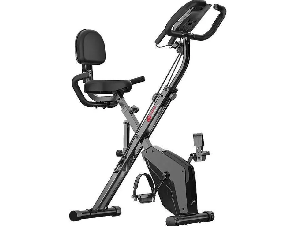 Shop 3 In 1 Opvouwbare Hometrainer, Magnetische X-Bike Ligfiets Fitness Bike Met 8-Level Verstelbare Weerstand Voor Home Gym Workout Fitness