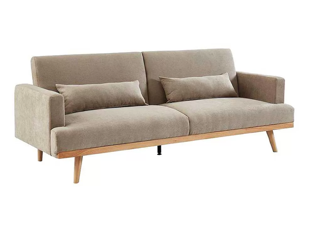 Discount 3-Zitsslaapbank Van Stof Esme - Beige Scandinavisch