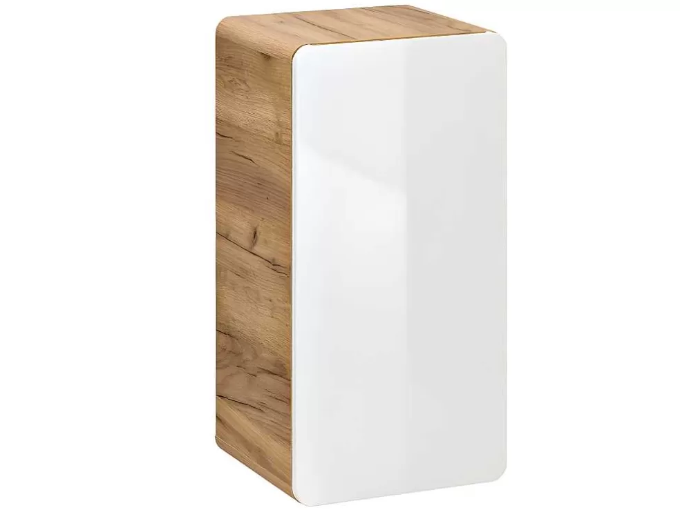 Best Badkamerkast Naturel En Wit - L32 X B35 X H68 Cm - Aruba Badkamerkast