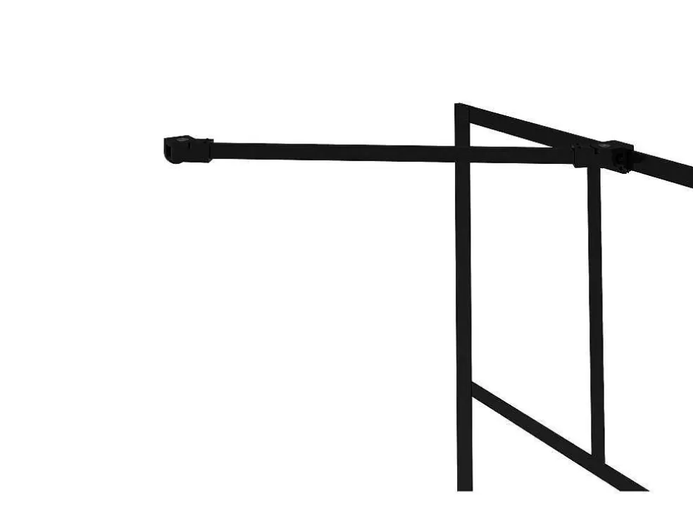 Best Badscherm In Industriele Stijl Met Beweegbaar Deel - 100 X 140 Cm - Obelini Badscherm