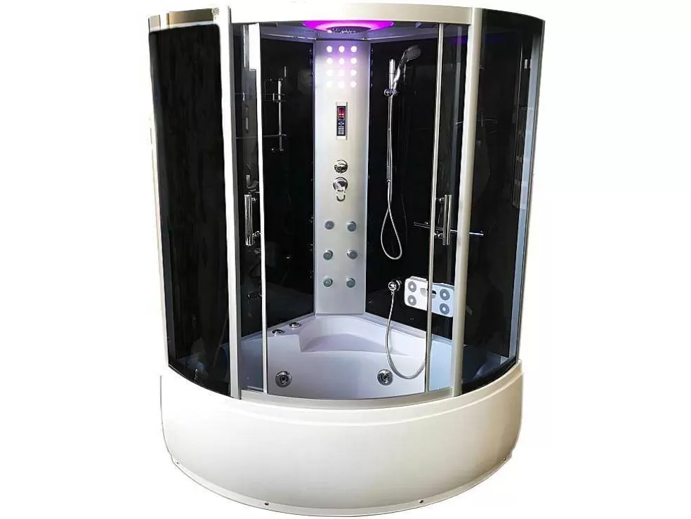 Cheap Baignoire-Douche Hydromassagehoek Chromotherapie 130 X 130 Cm - Aster Massagebad