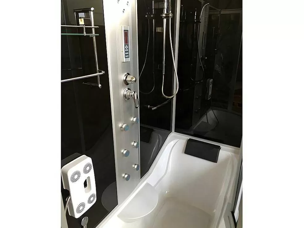 Outlet Baignoire-Douche Hydromassagehoek Chromotherapie 170 X 90 Cm - Raven Massagebad