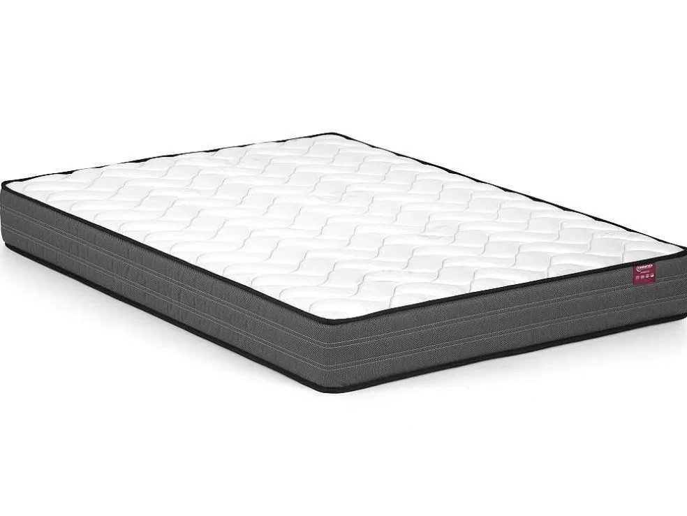 Clearance Bed 140 X 190 Cm Met Hoofdbord Met Verticale Stiksels - Velours - Groenblauw + Matras - Feroya Fluwelen Bed
