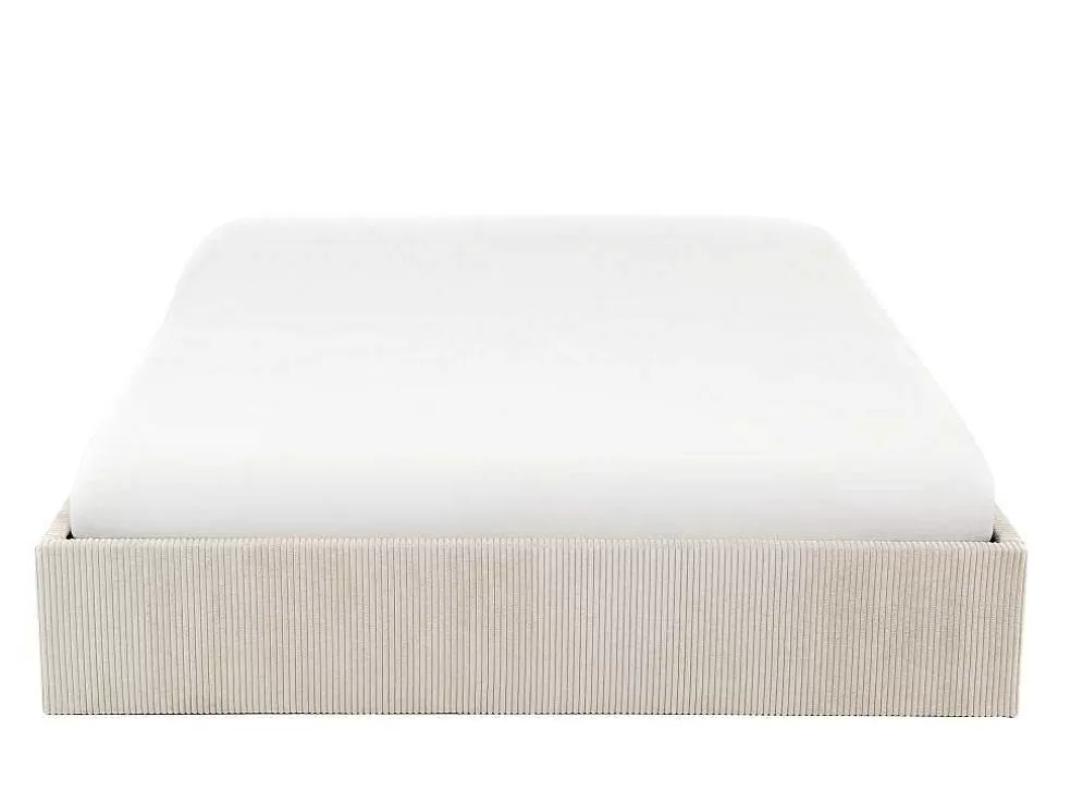 Discount Bedbodem Met Opbergruimte 140 X 190 Cm Van Beige Ribfluweel - Pontos Van Ysmee Bedbodem