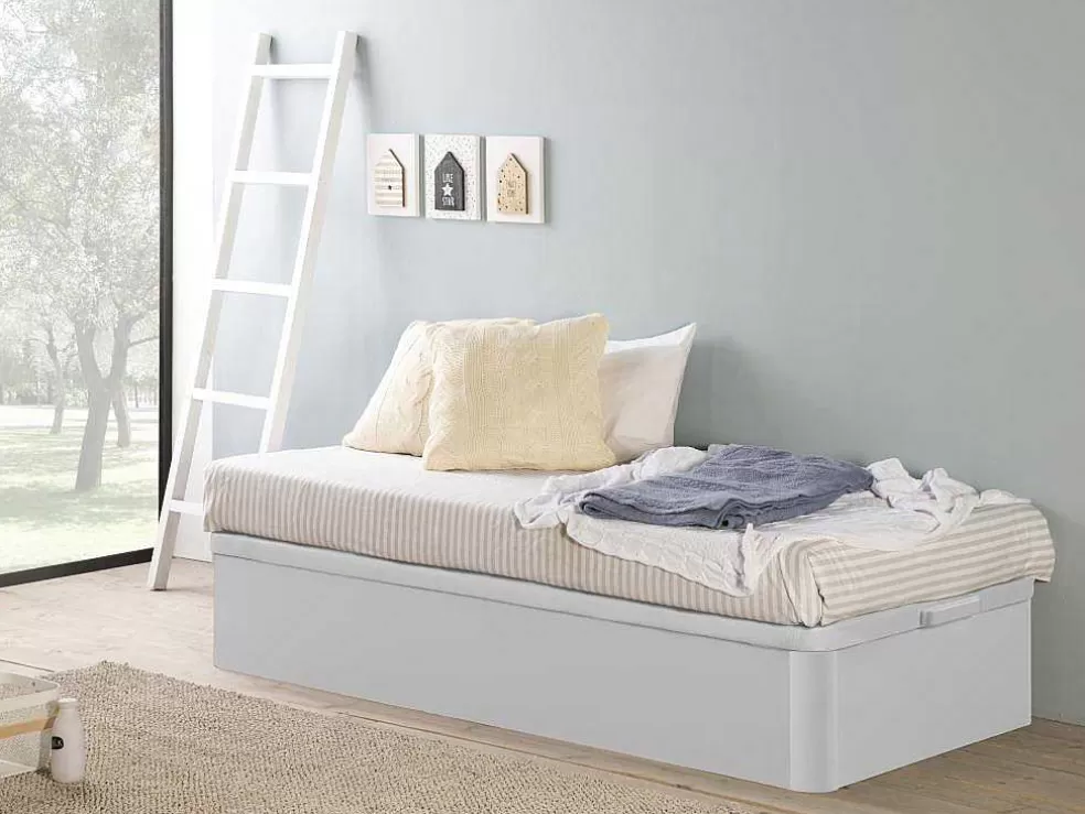 Hot Bedbodem Met Opbergruimte Hestia Van Ysmee - Mat Wit - 90 X 190 Cm Bedbodem