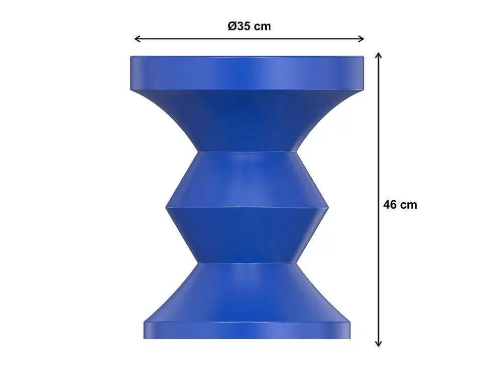 Hot Bijzettafeltje Van Metaal - Blauw - Zolimi Bijzettafel