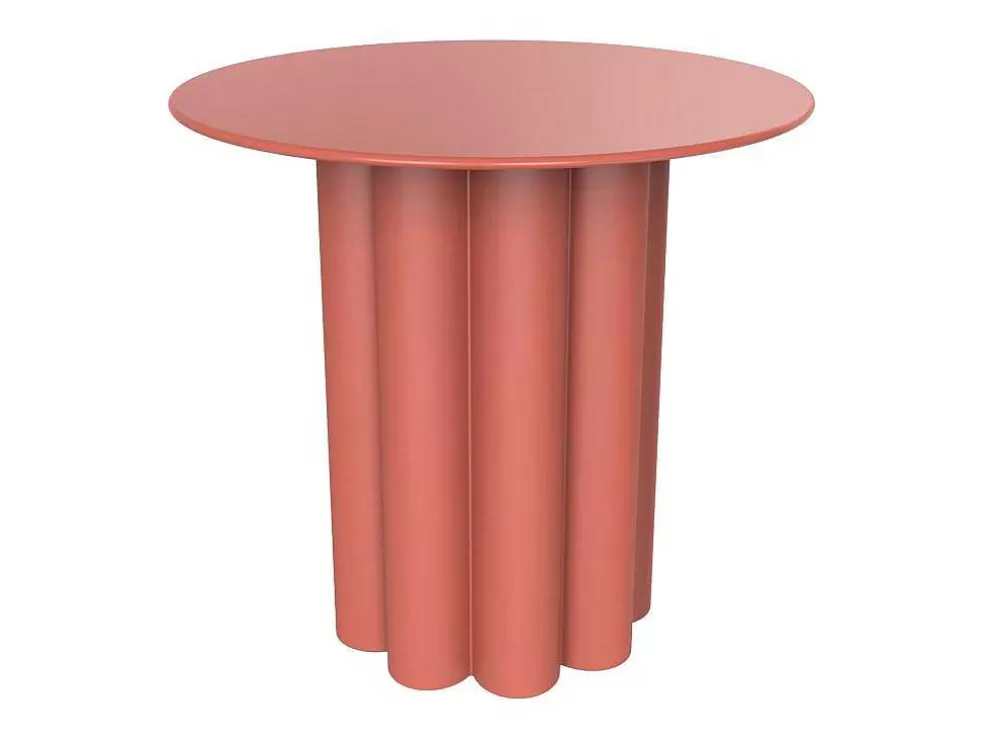 New Bijzettafeltje Van Metaal - Terracotta - Gavopi Bijzettafel