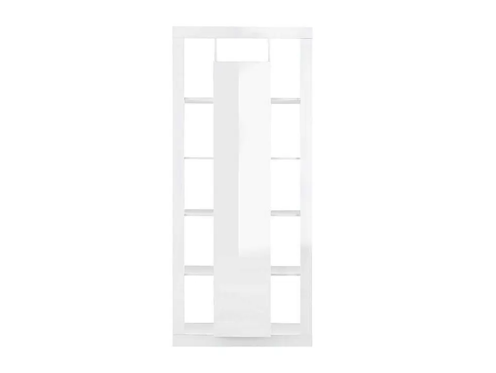 Fashion Boekenkast Met 1 Deur En 11 Nissen - Wit Gelakt - Balka Boekenkast & Vitrine