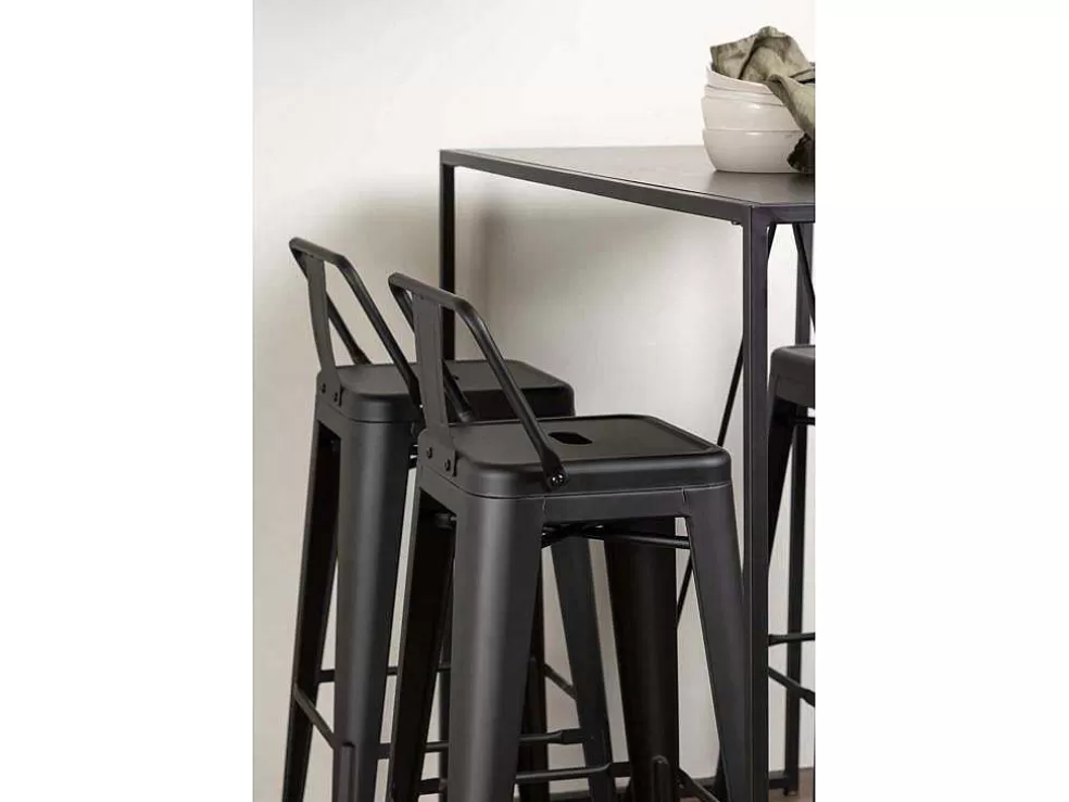 Cheap Brea Barmeubelset Bartafel Zwart En 4 Tempe Barstoelen Zwart. Barmeubel