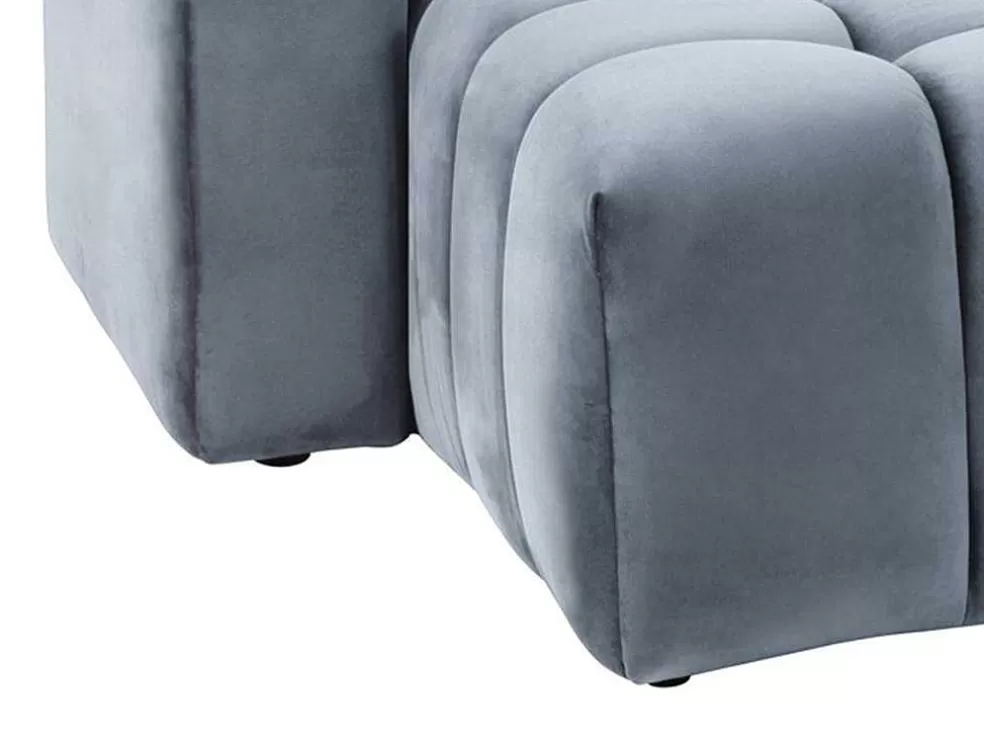 Cheap Brede Hoekslaapbank Met Hoek Links Van Grijs Velours Esilia Ii Xxl Hoekbank