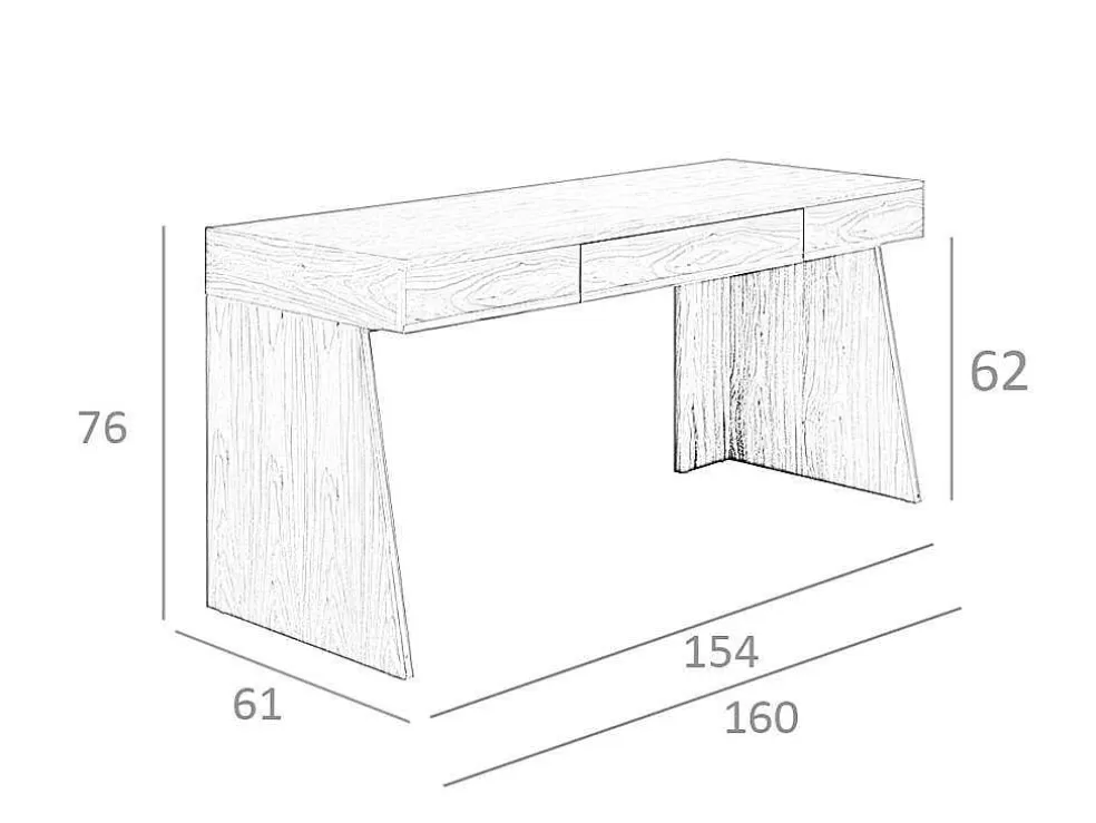 Best Bureau In Walnoothout 3217 Bureaumeubel