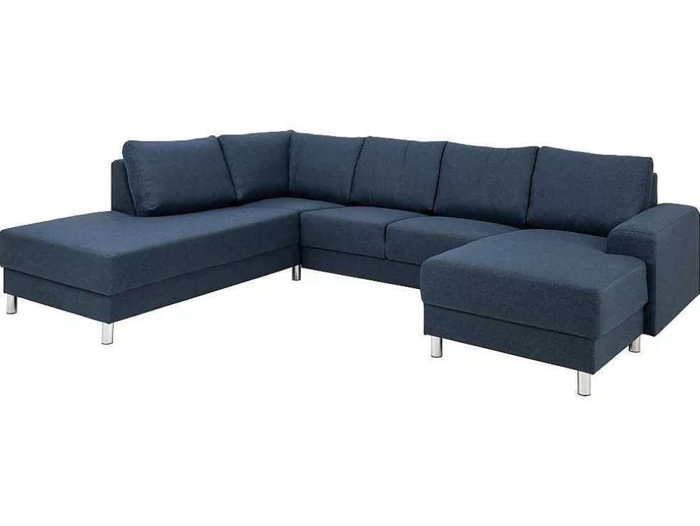 Store Calverton Hoekbank Chaise Longue Rechts Gericht Donkerblauw. Modulair