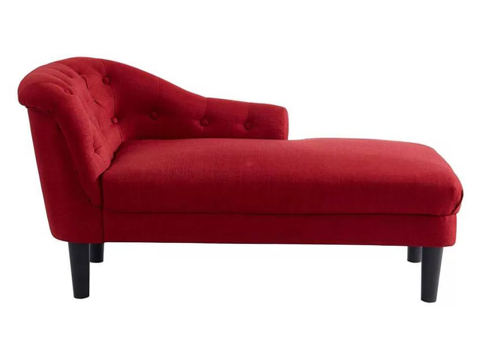 Sale Chaise Longue - Hoek Rechts - Anouk Van Stof - Rood Chaise Longue