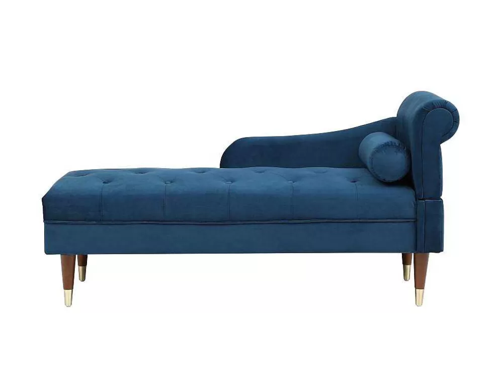 Online Chaise Longue Links Van Blauwgroen Velours Umari Chaise Longue