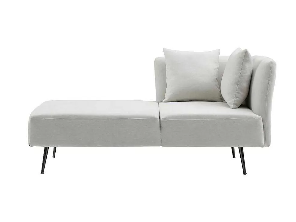 Sale Chaise Longue Links Van Cremekleurige Stof Napasa Chaise Longue