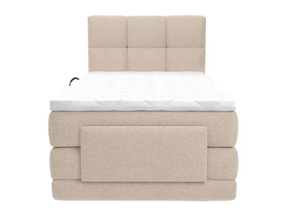 Online Complete Boxspringset Met Gestoffeerd Hoofdbord Elektrisch Verstelbare Relaxbedbodems Met Matras Met Topmatras 100 X 200 Cm Stoffen Bekleding Beige Lodi Van Elektrisch Relaxatiebed