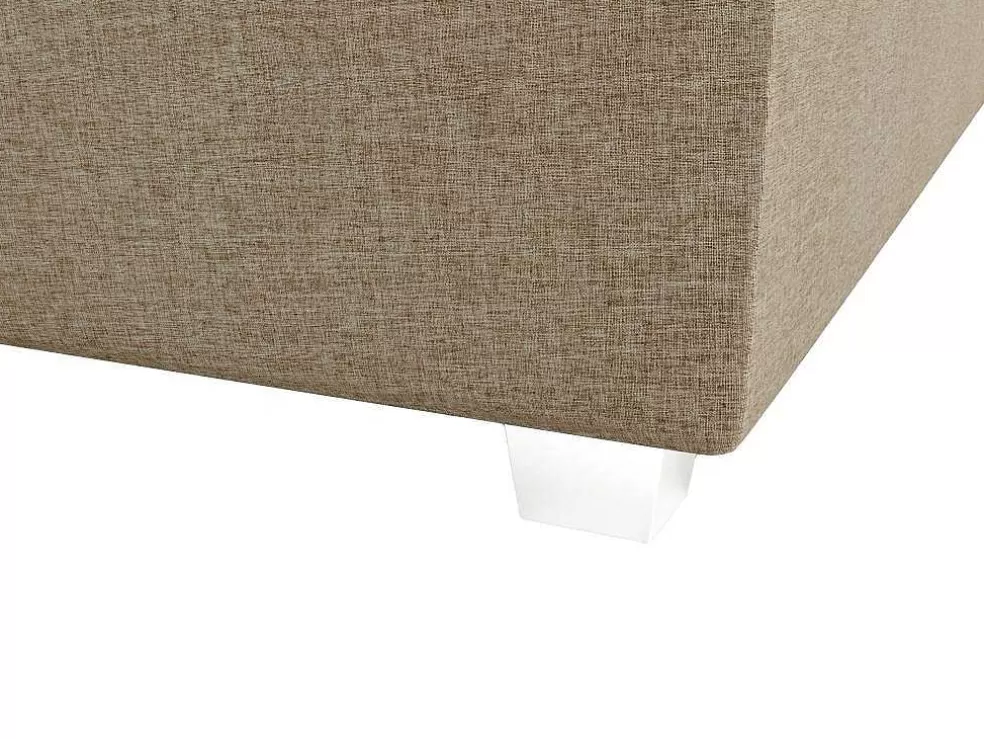 Cheap Complete Set Met Boxspring En Hoofdbord + Bedbodem + Matras + Topmatras - 160 X 200 Cm - Stof - Beige - Onan Van Ysmee Boxspringbed