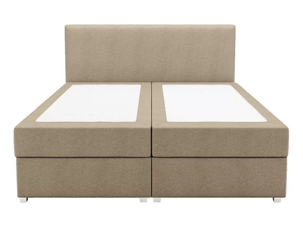 Cheap Complete Set Met Boxspring En Hoofdbord + Bedbodem + Matras + Topmatras - 180 X 200 Cm - Stof - Beige - Onan Van Ysmee Boxspringbed