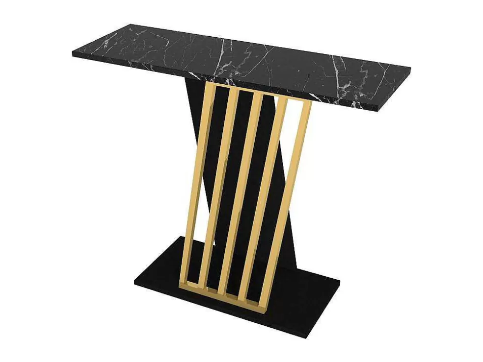 Best Consoletafel - Zwart Marmereffect En Goud - Orsona Sidetable