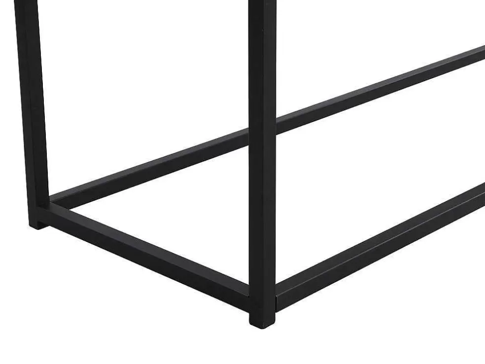 Cheap Consoletafel Met 2 Lades Van Mdf, Gehard Glas En Metaal - Licht Naturel - Camata Sidetable
