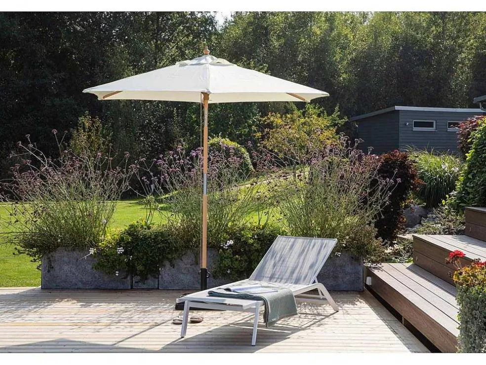 Best Corypho Parasol Met Kantelfunctie Wit. Parasol