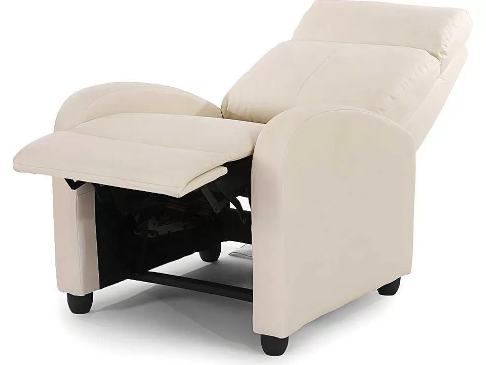 Discount Dallas Fauteuil, Creme Fauteuil Kunstleer