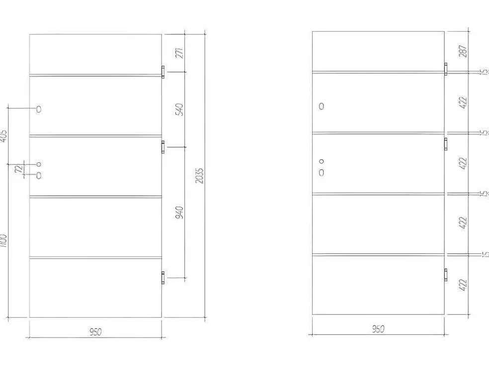 Fashion Deur Van Massief Staal En Inox H.207 X B.100 Cm Antraciet - Links Duwen - Naxara Voordeur