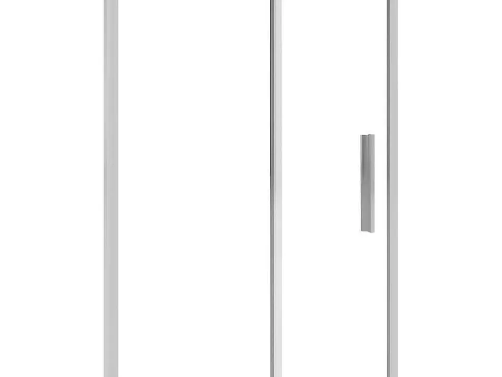 Outlet Douchedeur In Industriele Stijl - Chroom - 120 X 195 Cm - Toroni Douchewand