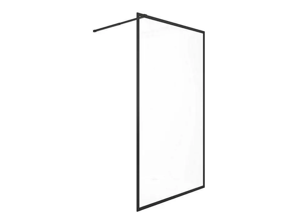 Flash Sale Douchewand Voor Inloopdouche 100 X 200 Cm Matzwart Gehard Glas Amberi Douchewand