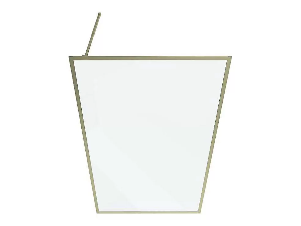 Cheap Douchewand Voor Inloopdouche 120 X 200 Cm Goudkleurig Gehard Glas Amberi Douchewand
