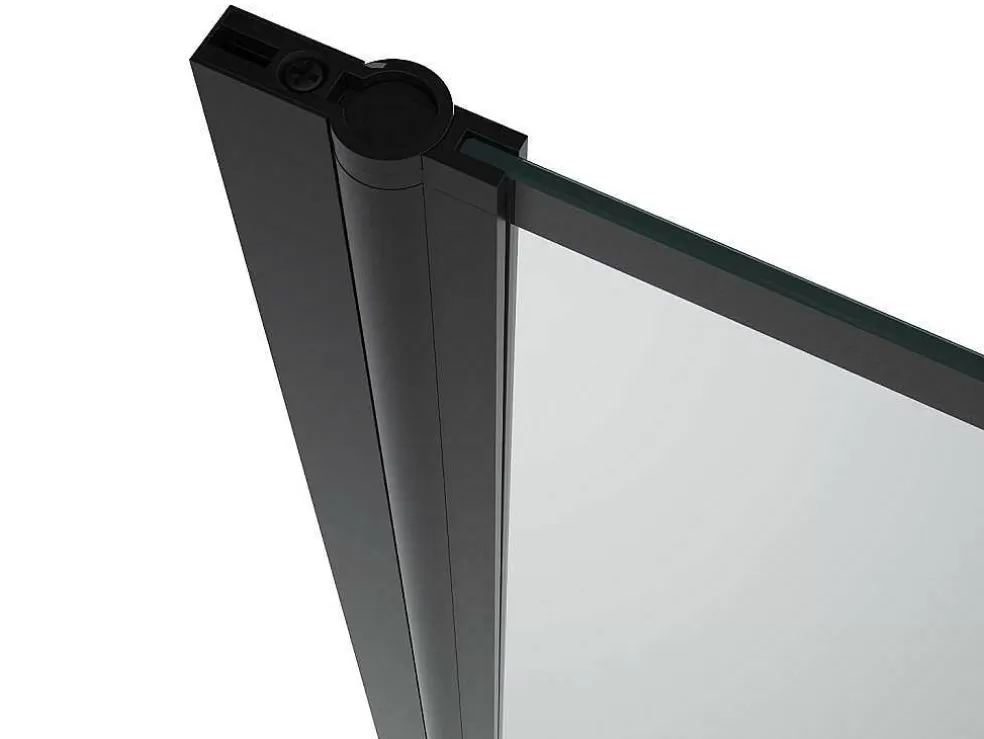 Shop Draaibaar Badscherm Mat Zwart Werkplaats-Look - 80 X 140 Cm - Dolana Badscherm