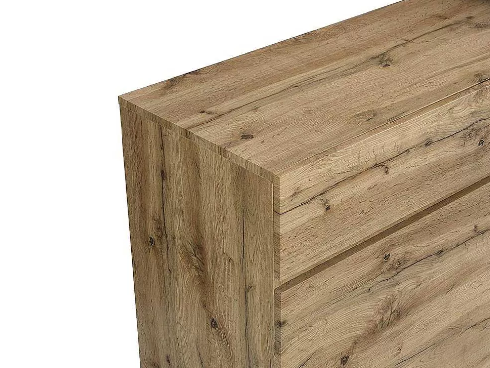 Hot Draaibaar Barmeubel Eldir - 2 Deuren, 1 Lade En 1 Nis - Mdf - Eiken & Zwart Barmeubel
