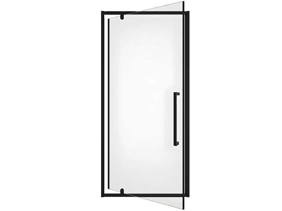Hot Draaibare Douchedeur Van Matzwart Metaal - Industriele Stijl - 90 X 195 Cm - Tamri Douchewand