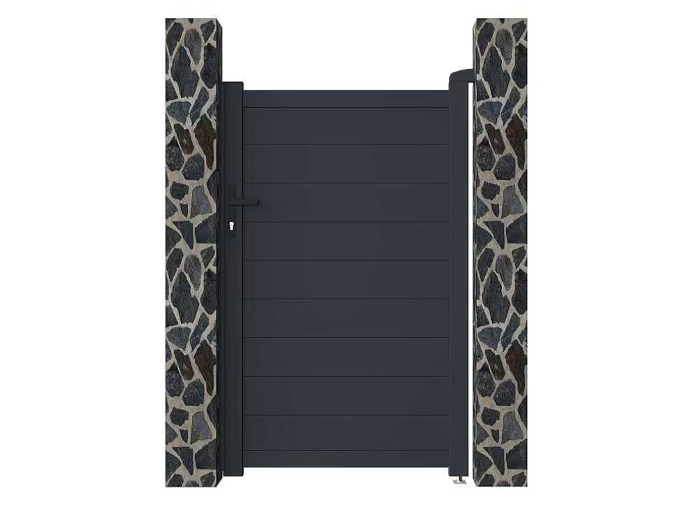 Best Sale Draaipoort Van Aluminium Antraciet - L103 X 166 Cm - Nazario Hekjes & Poorten