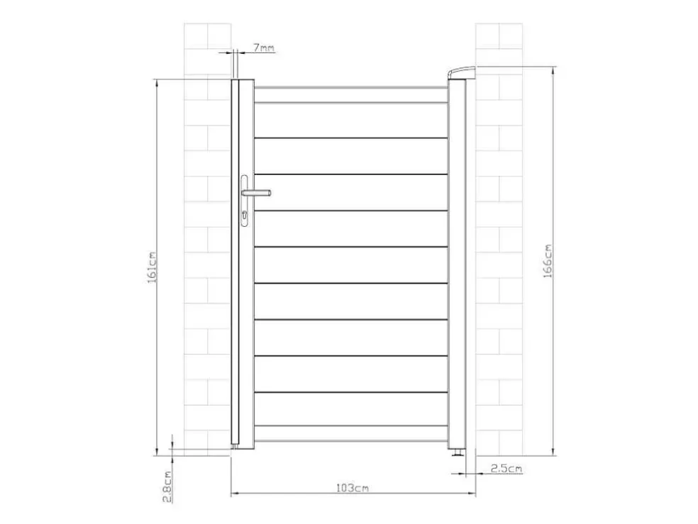 Best Sale Draaipoort Van Aluminium Antraciet - L103 X 166 Cm - Nazario Hekjes & Poorten