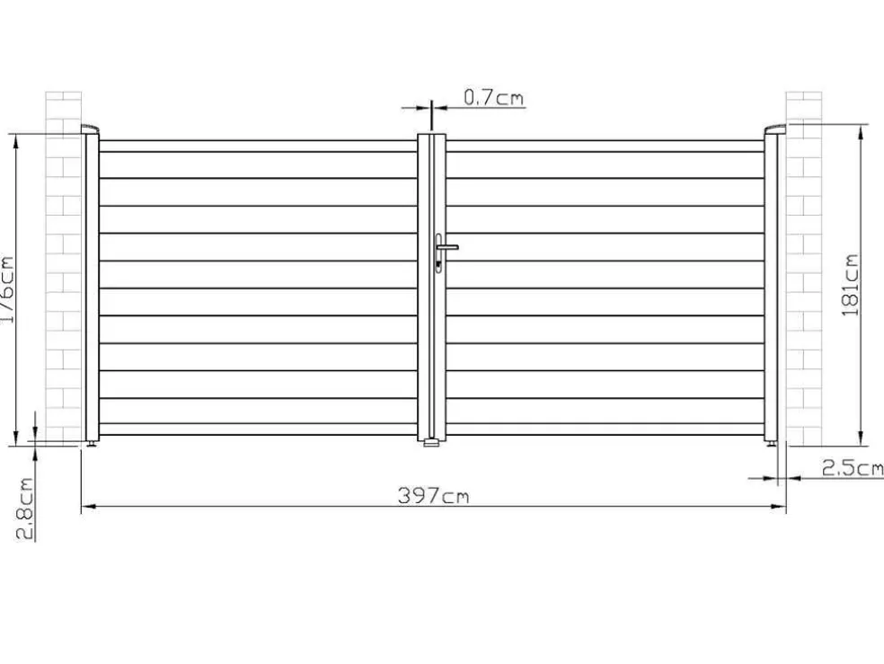 Best Sale Draaipoort Van Aluminium Antraciet - L397 X 181 Cm - Nazario Hekjes & Poorten