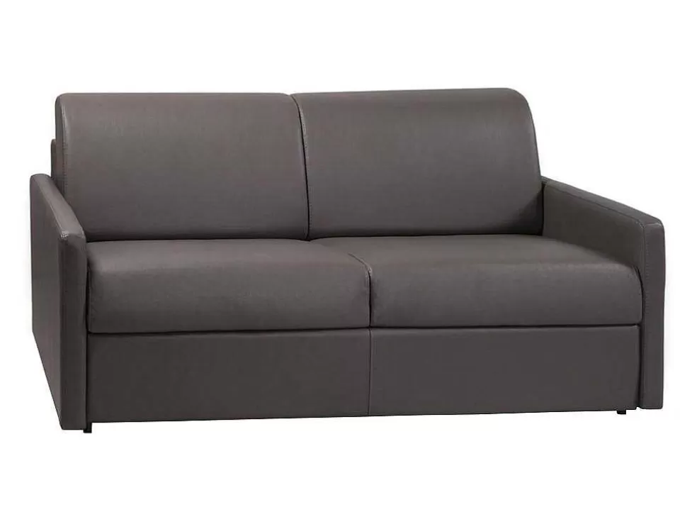 Fashion Driezits Express-Bedbank Van Kunstleer Calife - Grijs - Slaapafmeting 140 Cm Speciale Modellen Zitbanken & Fauteuils