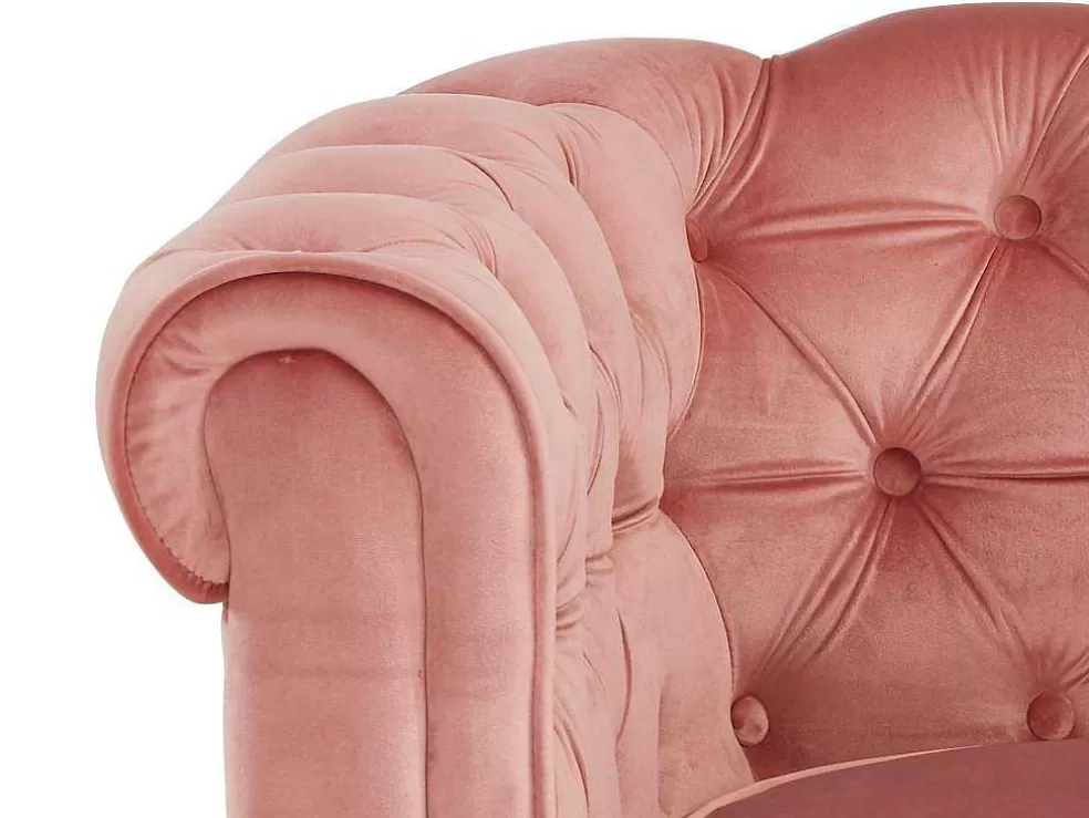 Cheap Driezitsbank Chesterfield - Fluweel - Pastel Roze Zitbank