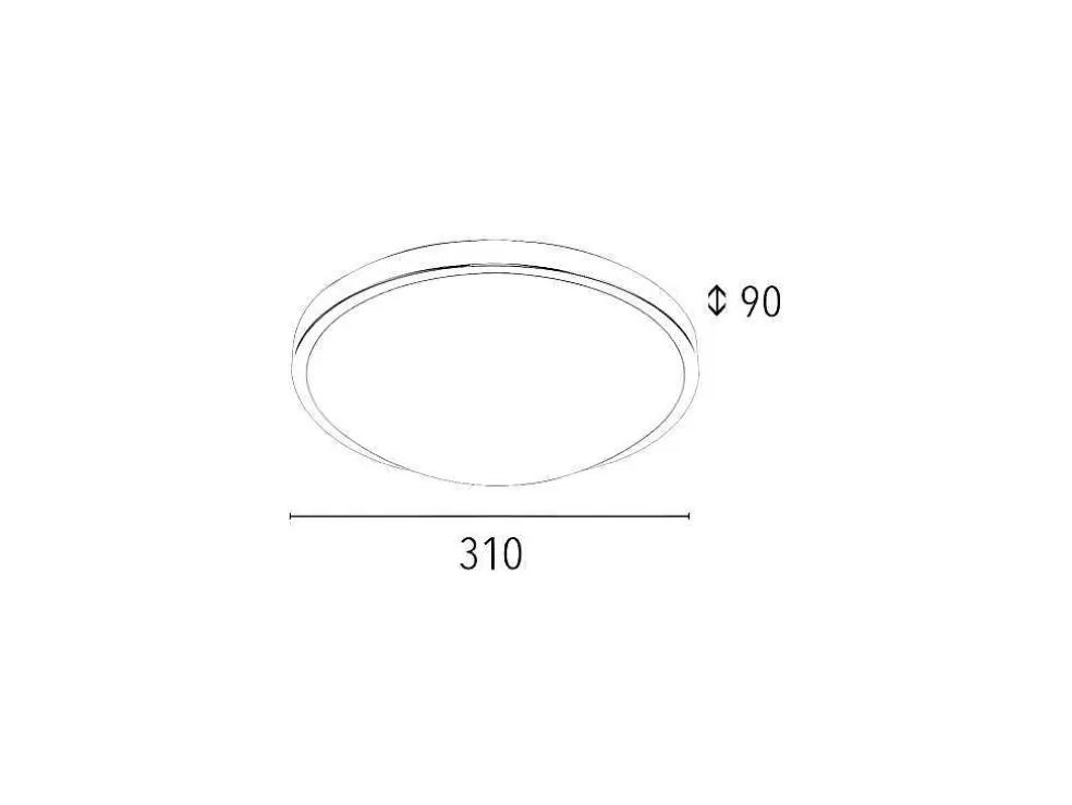 Cheap Easy Plafondlamp, Satijn, Wit, 31X31X9 Cm, Plafondlamp