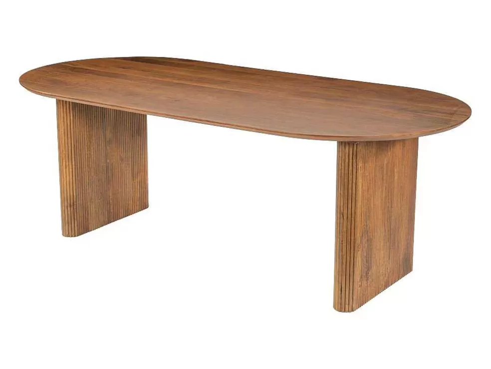 New Eettafel 8 Plaatsen Van Mangohout - Naturel - Balimela Eettafel