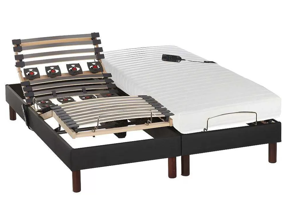 Cheap Elektrisch Bed Bedbodem En Matras Met Latex Instap En Antracieten Stof Uranus Van - 2X80X200 Cm Elektrisch Relaxatiebed