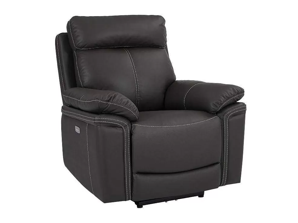 Shop Elektrische Relaxstoel Van Leer Isiris - Bruin Relaxfauteuil