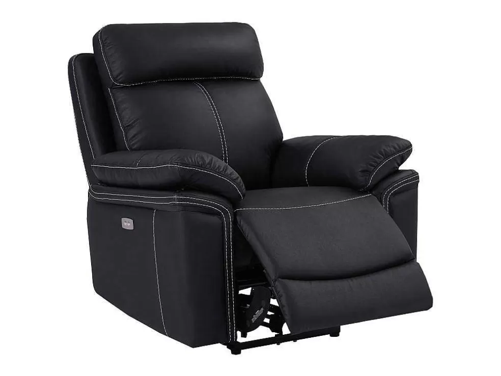 Shop Elektrische Relaxstoel Van Leer Isiris - Zwart Relaxfauteuil