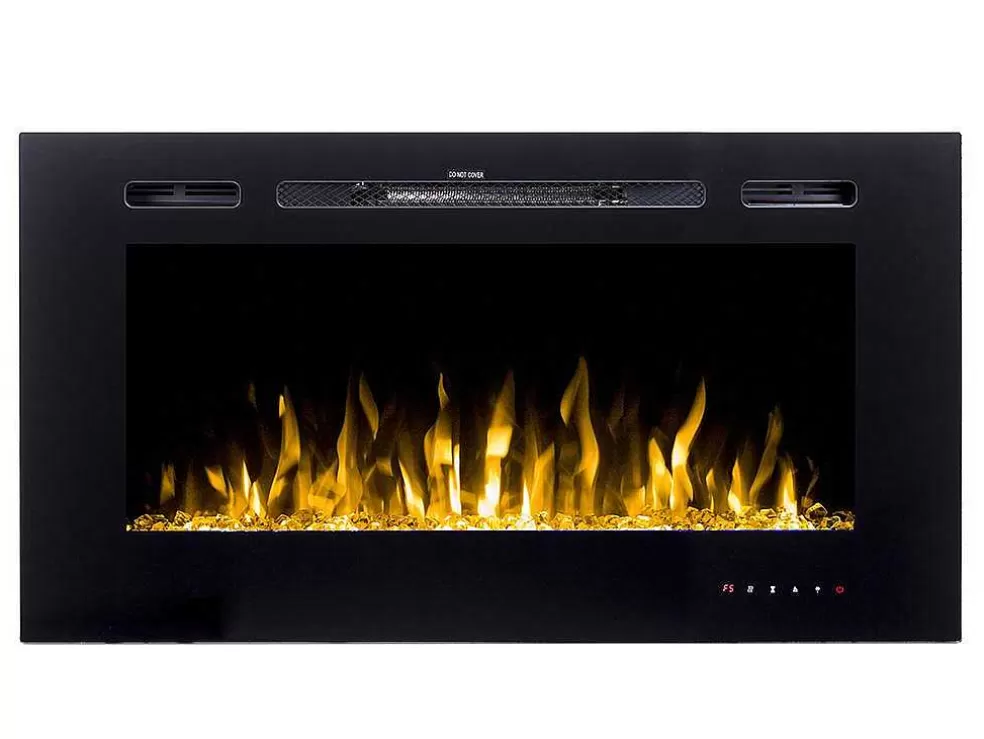 Shop Elektrische Sfeerhaard Calbuco - L101,6 X D14 X H54,4 Cm - Zwart Haard