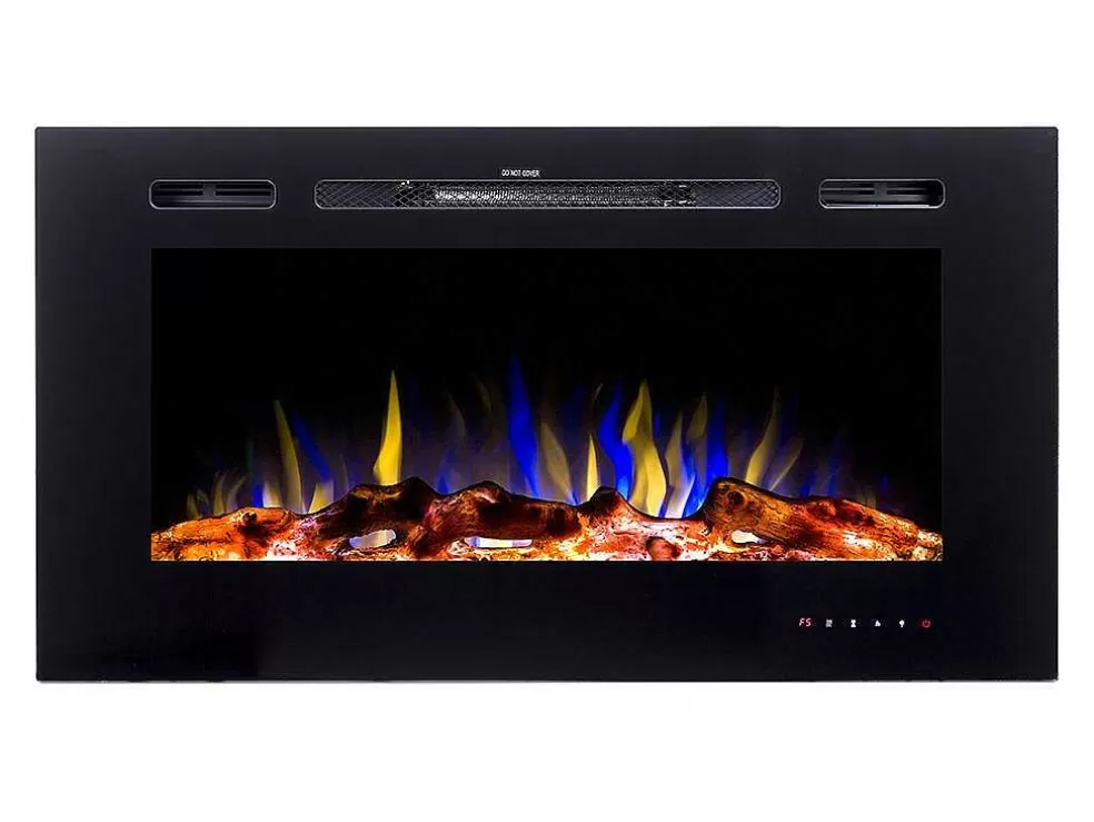 Shop Elektrische Sfeerhaard Calbuco - L101,6 X D14 X H54,4 Cm - Zwart Haard