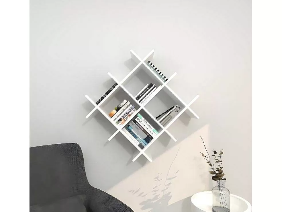 Fashion Farley Plank, Wit, 75X27X75 Cm, Epikasa Boekenkast & Vitrine