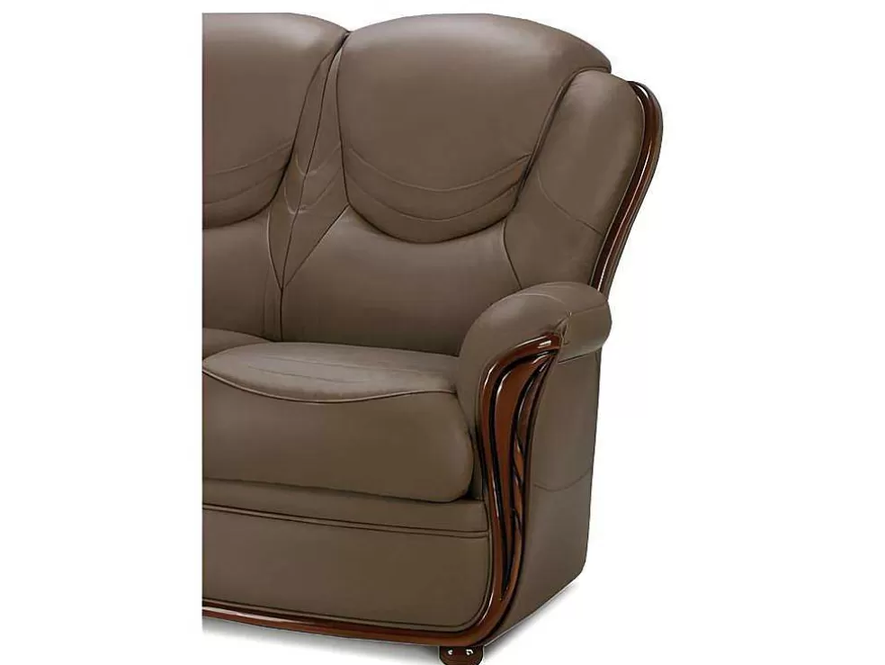 Shop Fauteuil Adelaide - 100% Buffelleer - Taupe Fauteuil Leer