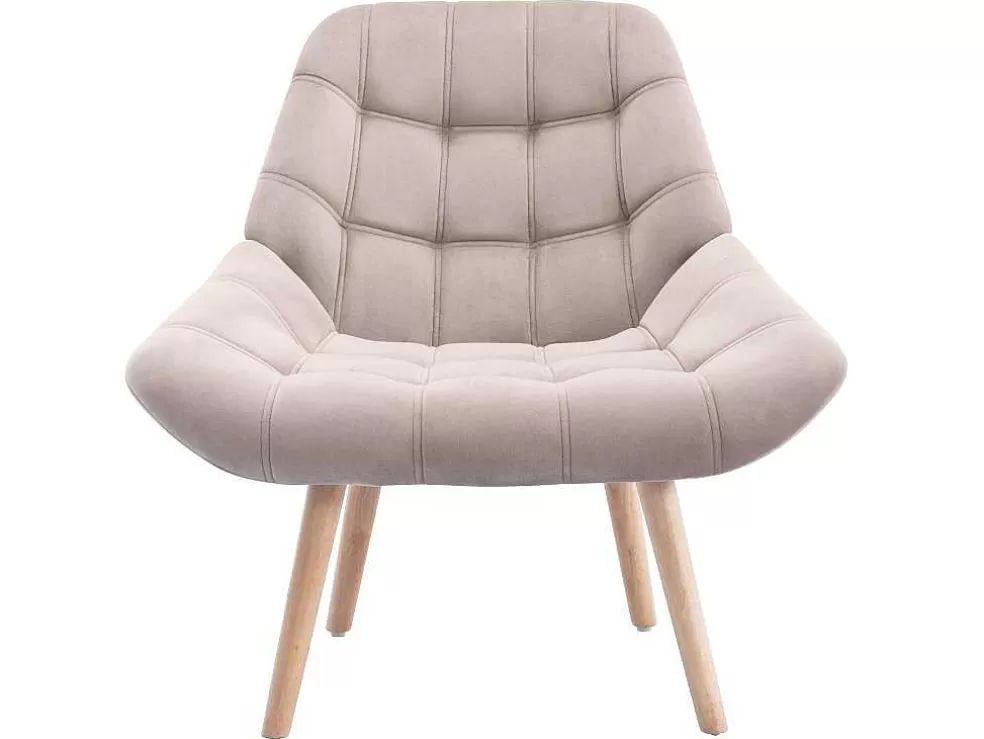 Best Fauteuil Van Beige Fluweel - Luosto Fauteuil Stof Fluweel / Suedine